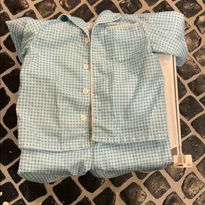 2/3T baby blue plaid pajama set